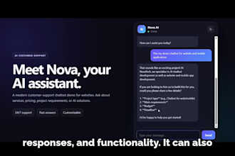 create a custom ai chatbot for website