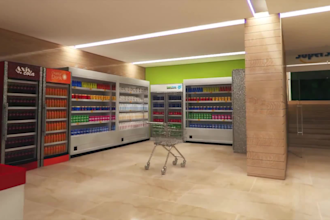 do 3d plaza design 2d layout, supermarket, grocery store, retail store, boutique