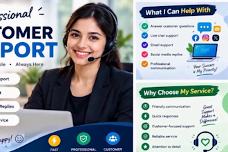 provide professional customer support and live chat support