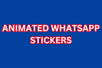 design animated whatsapp sticker animated gif for telegram chat emojis