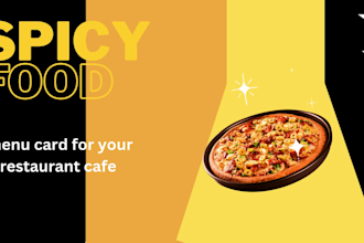design a modern restaurant menu and menu card