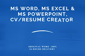 do ms word excel powerpoint assignments and online tutoring