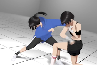 create epic 2d anime fighting animation, anime music video cinematic anime scene