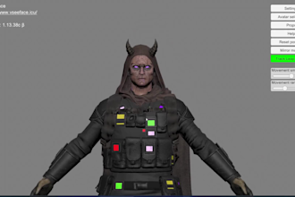 realistic 3d character model, 3d vtuber, vrchat, animal on unity, unreal engine