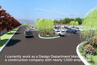 design a 3d model,walkthrough video for warehouse, industrial building