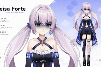do live2d vtuber model vtuber rigging live2d rigging character design 2d vtuber