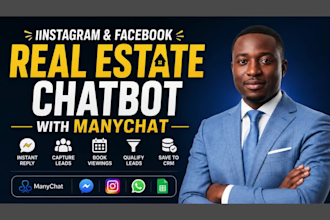 do instagram facebook messenger chatbot for real estate leads with manychat bot