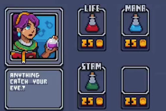 design pixel art UI, game user interface, game assets object props and icons