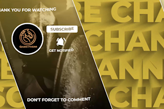 make youtube outro and end screen animation