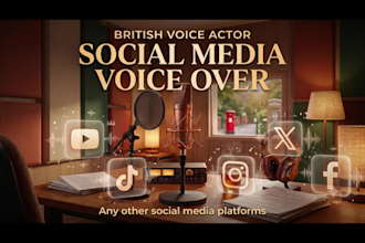 provide a british voice over for youtube, tiktok and other social media needs