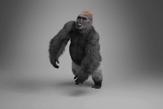 create realistic 3d animal animation, 3d creature design, animal model, fur