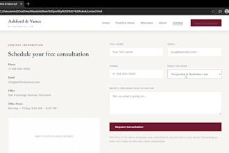 design a professional law firm or attorney website