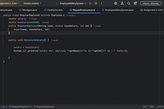 create custom java oop class structures and documentation