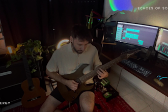 create an ambient guitar music for meditation, film or games