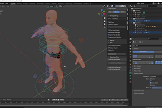 3d realistic muscle rigging,human body,auto rig pro,ik fk control,ue 5 skeleton