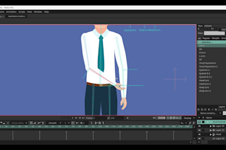 do 360 character body turn rig for your 2d animation in moho