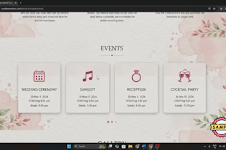 create a wedding, birthday, or event invitation website