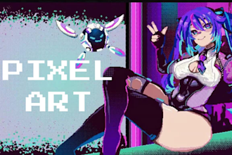 draw and rig 3d pixel vtuber model anime dakimakura vtuber commission vroid