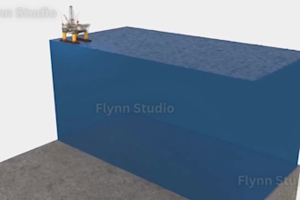 create 3d offshore subsea pipeline and oil gas industrial animation