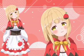 design custom vtuber model live2d rigging for chibi  anime art in vtube studio
