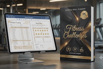 design fitness planner, workout tracker, and gym journal