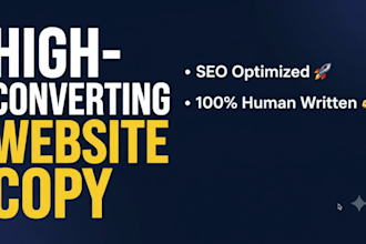 write high converting SEO website copywriting and web copy