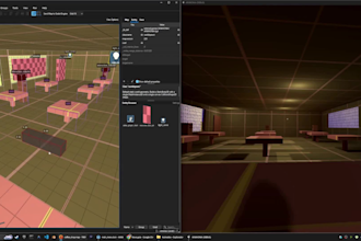 create 3d game level design, godot environment and assets