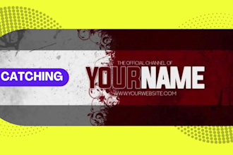 a custom youtube banner and channel cover