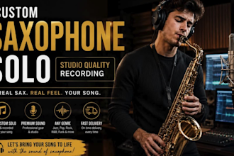 record a professional saxophone solo, trumpet to your track