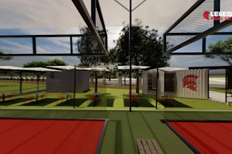 design 3d padel, tennis, pickleball, badminton   courts