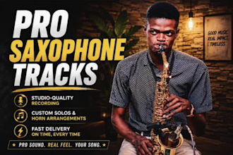 be your professional saxophonist for horns section, brass, woodwinds