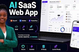build or fix your ai saas web app with base44 weweb or flutterflow