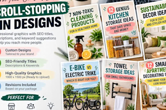 design eye catching pinterest pins with SEO titles and descriptions