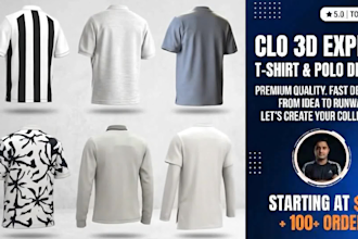 do design in clo 3d and marvelous designer tshirt polo shirt
