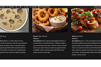 design restaurant website with online order system