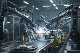 create 3d industrial animation, industrial robotic animation, automation videos