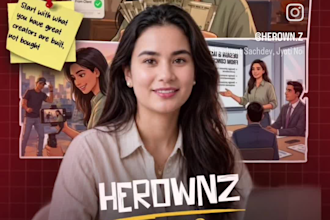 design creative style movie poster or instagram carousels