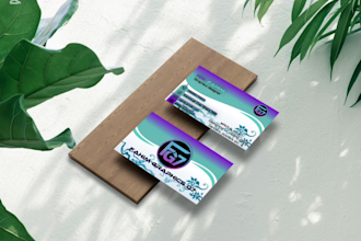 do visiting card design and business card design