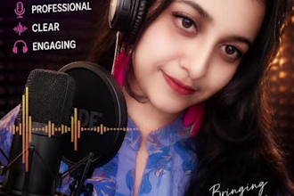 do a professional voice over for you in bangla and english
