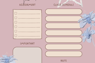 design aesthetic printable planner and printable pdfs