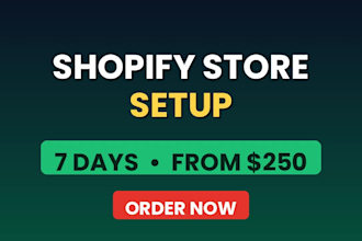 set up a complete ready to sell shopify store