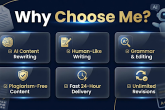 do thumbnail design, content writing, prompt engineering