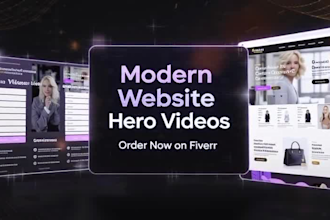 create cinematic website hero and landing page videos