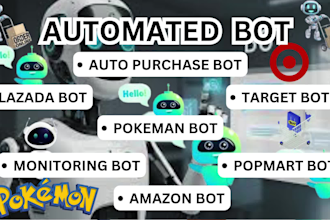 build auto purchase bot, auto checkout bot, restock bot for ecommerce sites