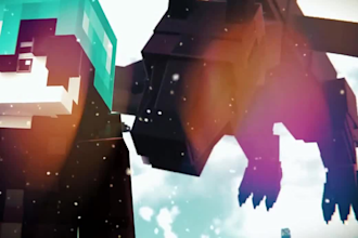 create professional minecraft animation for youtube, intros, cinematics