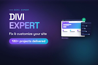 be your divi expert to customize or fix your divi website