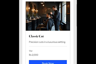 design a luxury booking website for your barber shop and salon