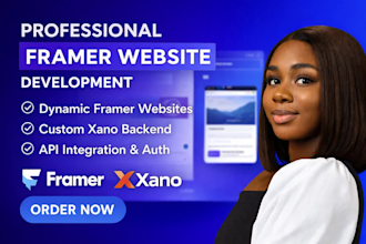 build framer websites with xano backend apis, saas, auth and scalable log