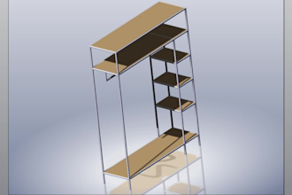 design the shelf in solidworks and create production design