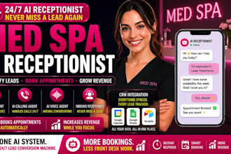 med spa ai receptionist inbound caller ai assistant crm integration vapi med spa